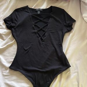 Streetwear Society lace up detail bodysuit